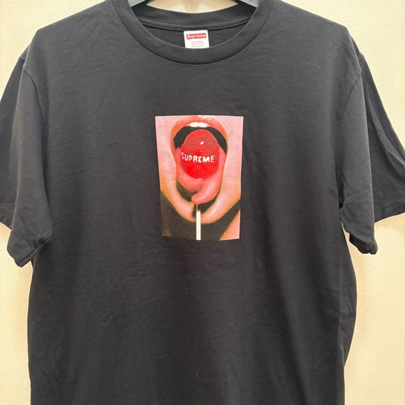 SUPREME Limited Edition Black Lollipop Short Sleeve Tee Shirt Size Medium/Large - Picture 11 of 15